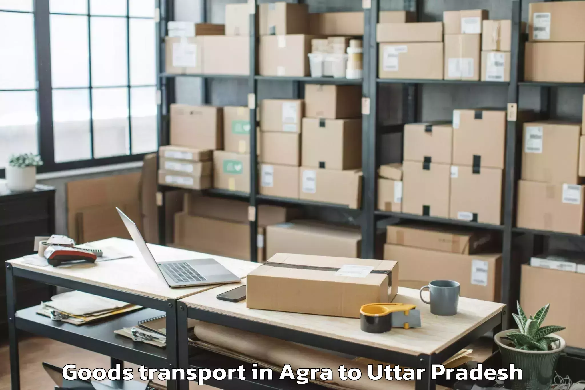 Book Agra to Jhusi Goods Transport Online